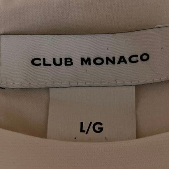 Club Monaco Cream White Wool Silk Sleeveless Layered Crop Tank Top Blouse Size L - Picture 5 of 6